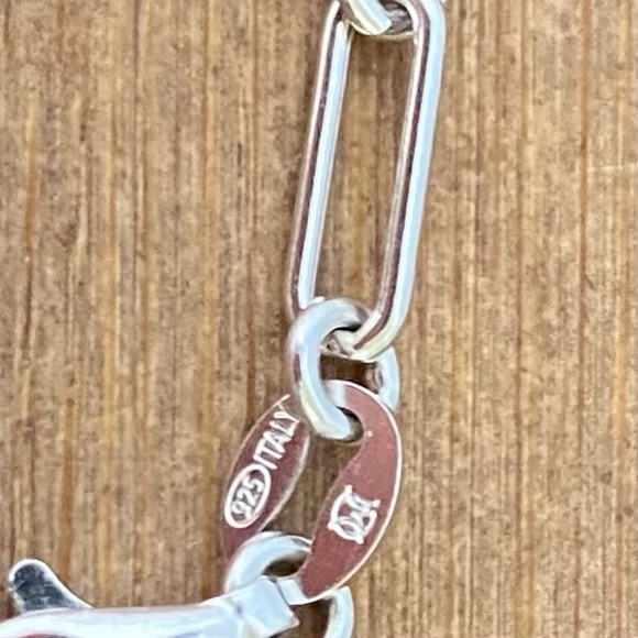 Solid Real 925 Sterling Silver Dainty Chain Bracelet Italy Woman Gift - Picture 3 of 12